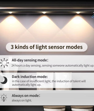 LED Under Cabinet Lights - Motion Sensor, Wireless, 3 Colour Dimmable