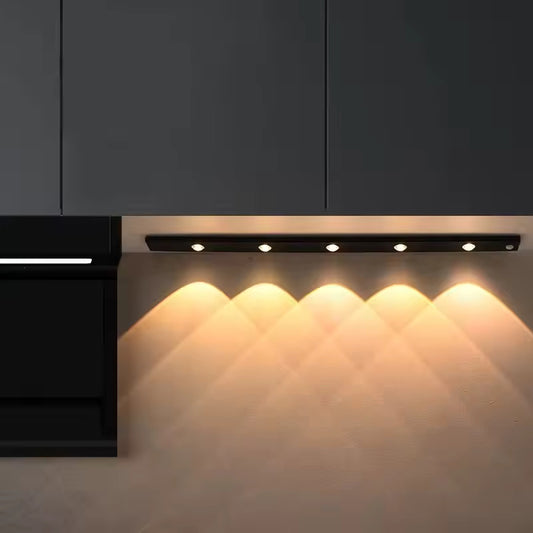LED Ultra Thin Under Cabinet Lights Motion Sensor night light Wireless 3Color Dimmable For Kitchen Cabinet Bedroom Wardrobe Light