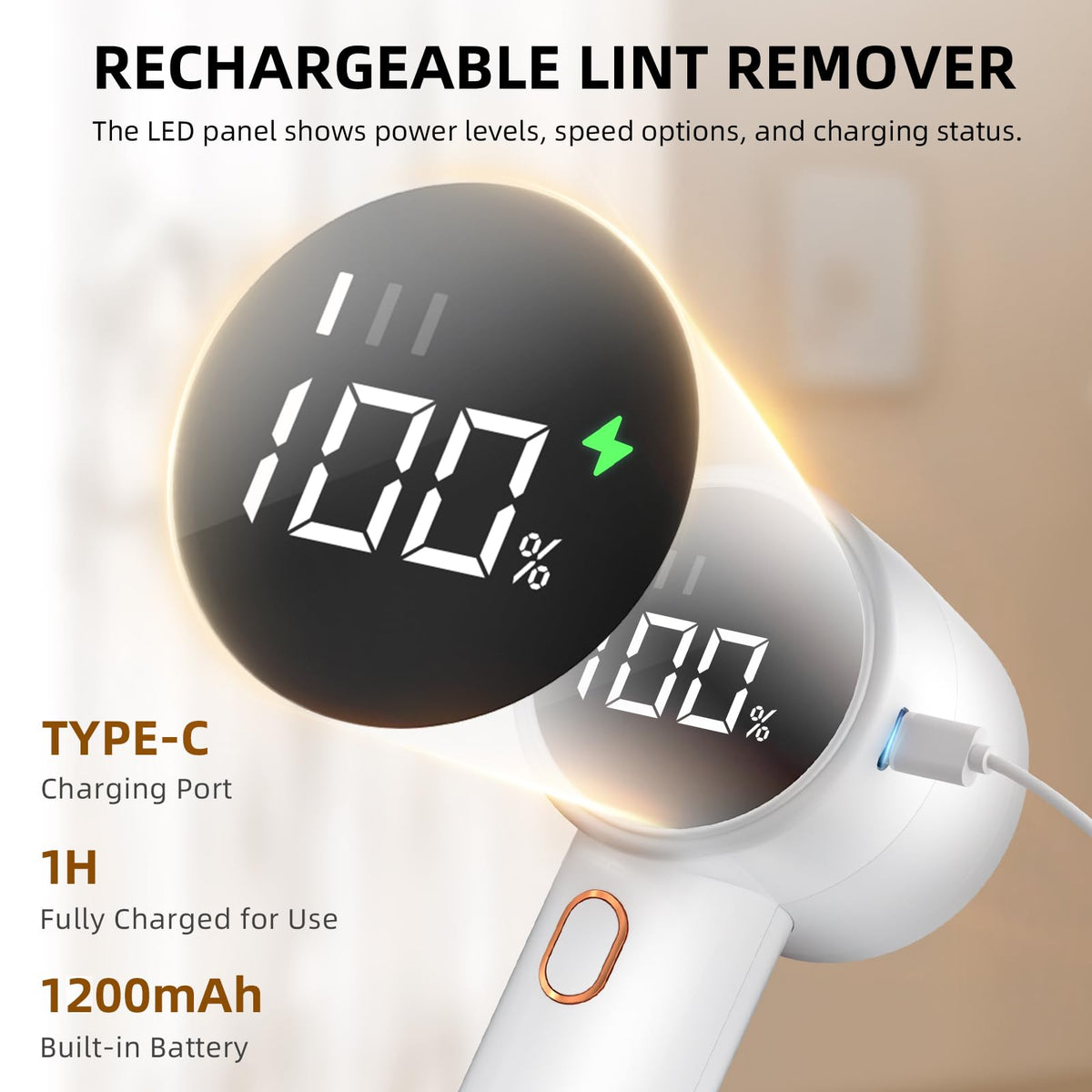 Rechargeable Electric Lint Remover | Fabric Shaver